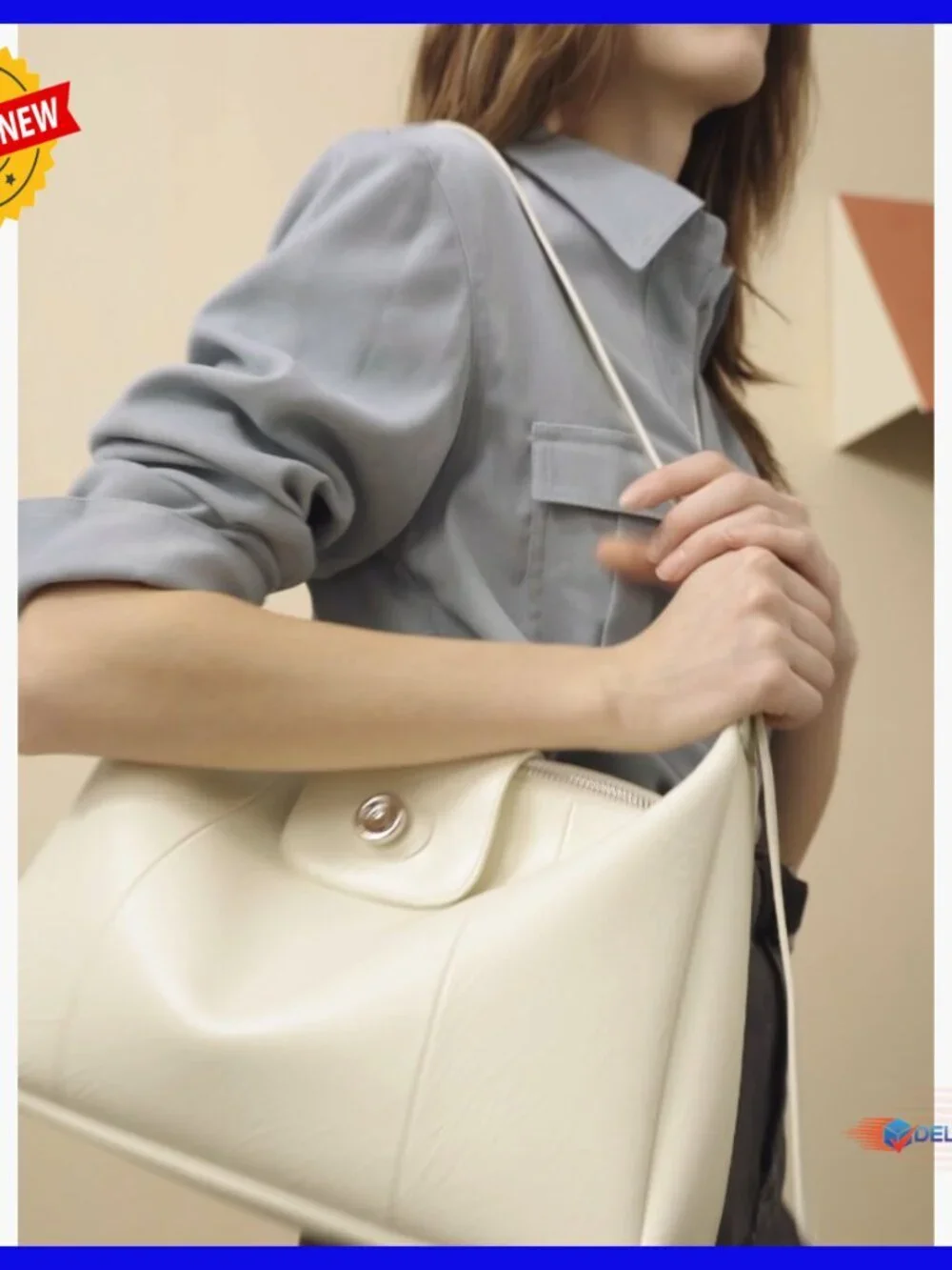 Large Leather Hobo Tote Shoulder Bag Adjustable Strap Crossbody